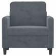 Vidaxl Single Sofa Chair in Dark Grey Polyester