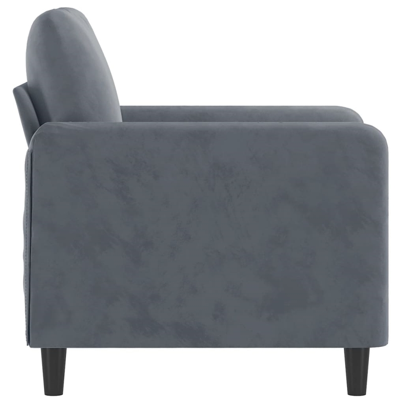 Vidaxl Single Sofa Chair in Dark Grey Polyester