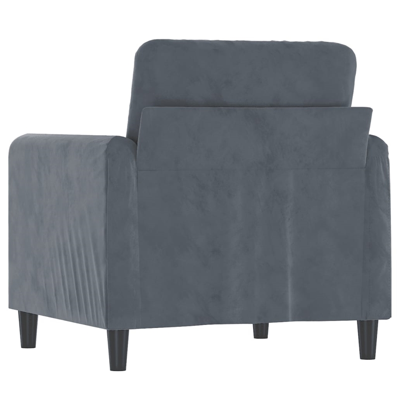 Vidaxl Single Sofa Chair in Dark Grey Polyester