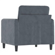 Vidaxl Single Sofa Chair in Dark Grey Polyester