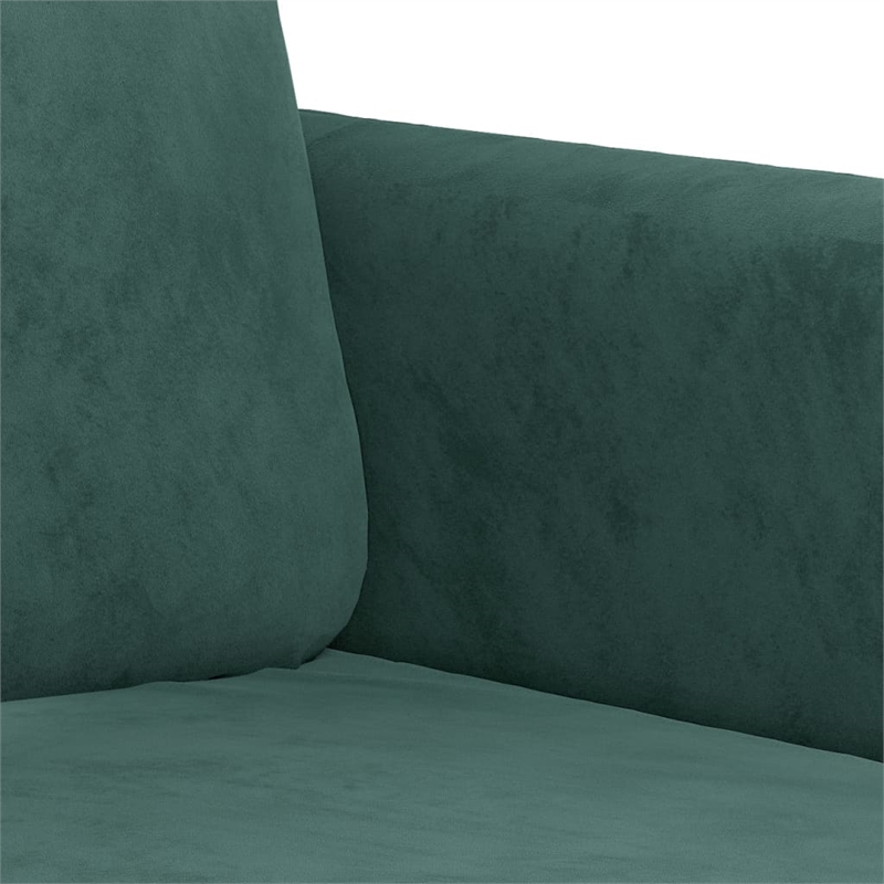 Vidaxl Single Sofa Chair in Dark Green Polyester