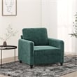 Vidaxl Single Sofa Chair in Dark Green Polyester