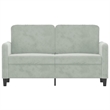 Vidaxl Metal 2-Seater Sofa in Light Grey Velvet