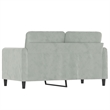 Vidaxl Metal 2-Seater Sofa in Light Grey Velvet