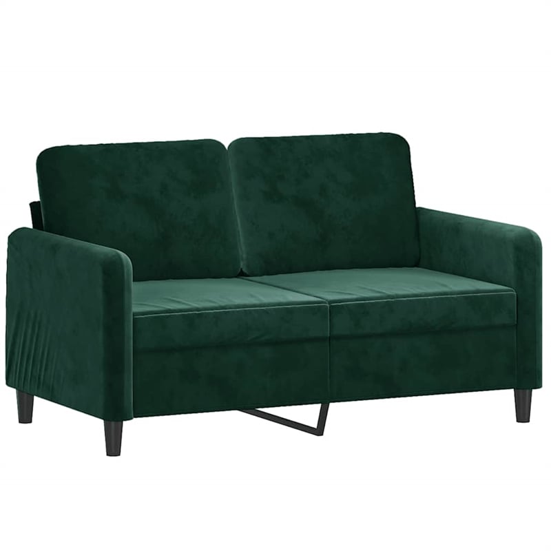 Vidaxl 2-Seater Sofa in Dark Green Velvet