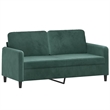 Vidaxl Metal 2-Seater Sofa in Dark Green Velvet