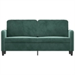 Vidaxl Metal 2-Seater Sofa in Dark Green Velvet