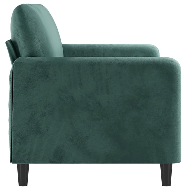 Vidaxl Metal 2-Seater Sofa in Dark Green Velvet
