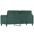 Vidaxl Metal 2-Seater Sofa in Dark Green Velvet
