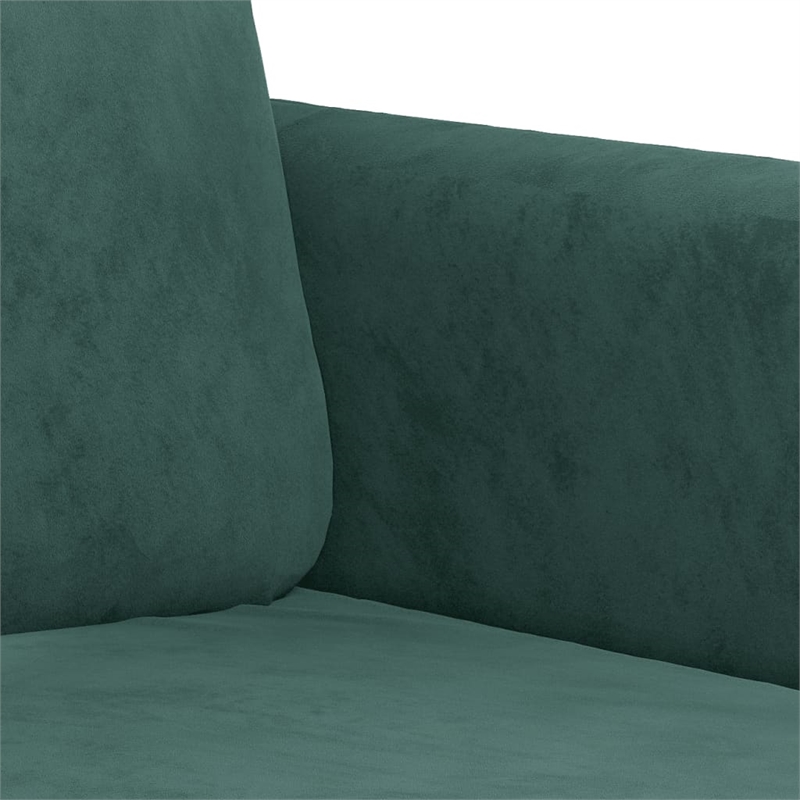 Vidaxl Metal 2-Seater Sofa in Dark Green Velvet
