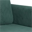 Vidaxl Metal 2-Seater Sofa in Dark Green Velvet