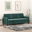 Vidaxl Metal 3-Seater Sofa in Dark Green Velvet
