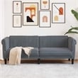 Vidaxl Sofa in Dark Grey Polyester Velvet