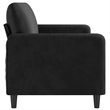 Vidaxl Metal 3-Seater Sofa in Black Velvet
