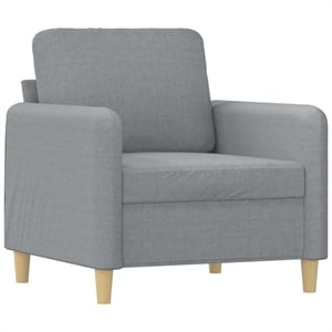 Vidaxl Single Sofa Chair in Light Grey Polyester