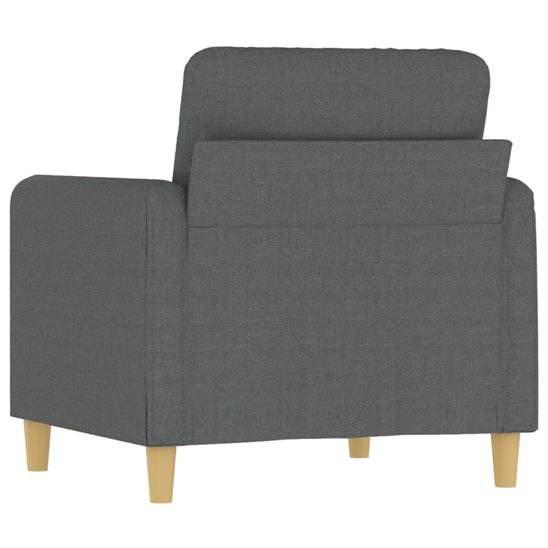 Vidaxl Single Sofa Chair in Dark Grey Polyester