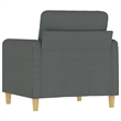 Vidaxl Single Sofa Chair in Dark Grey Polyester