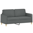 Vidaxl Metal 2-Seater Sofa in Dark Gray Fabric