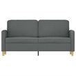 Vidaxl Metal 2-Seater Sofa in Dark Gray Fabric