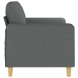 Vidaxl Metal 2-Seater Sofa in Dark Gray Fabric