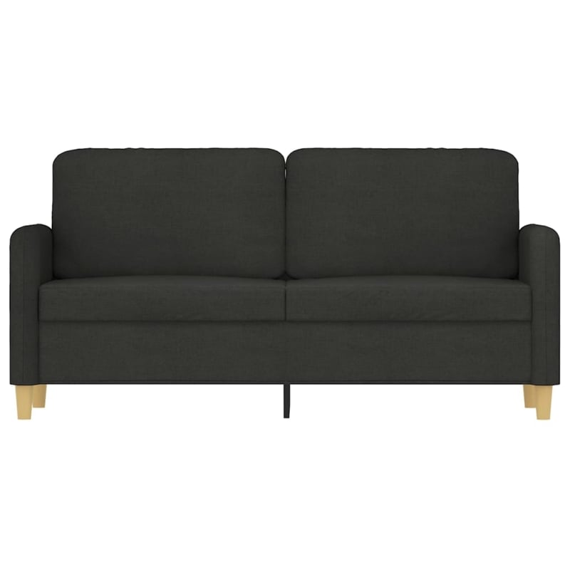 Vidaxl Metal 2-Seater Sofa in Black Fabric