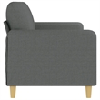 Vidaxl Metal 3-Seater Sofa in Dark Gray Fabric