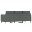 Vidaxl Metal 3-Seater Sofa in Dark Gray Fabric