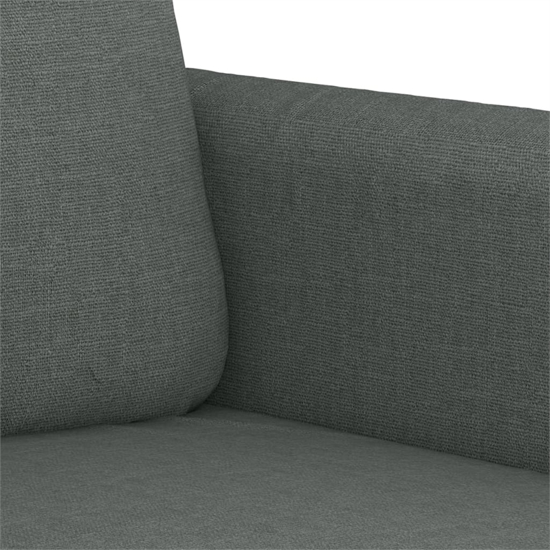 Vidaxl Metal 3-Seater Sofa in Dark Gray Fabric
