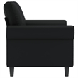 Vidaxl Metal 2-Seater Sofa in Black Faux Leather
