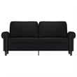 Vidaxl Metal 2-Seater Sofa in Black Faux Leather