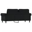 Vidaxl Metal 2-Seater Sofa in Black Faux Leather