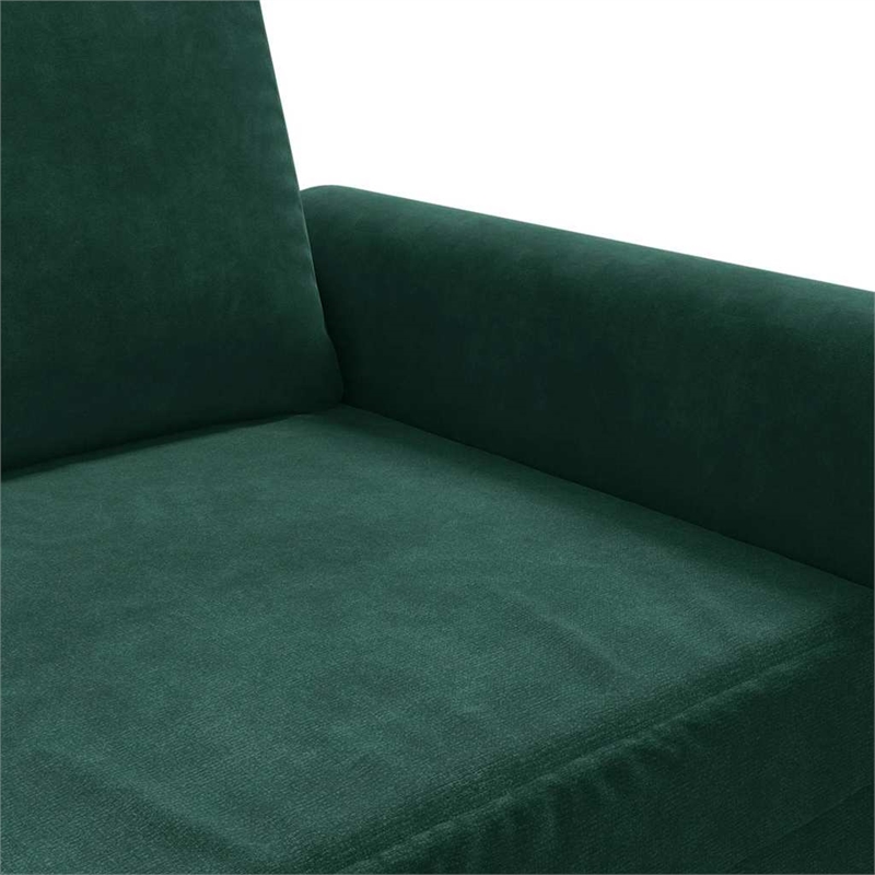 Vidaxl Metal 2-Seater Sofa in Dark Green Polyester Velvet
