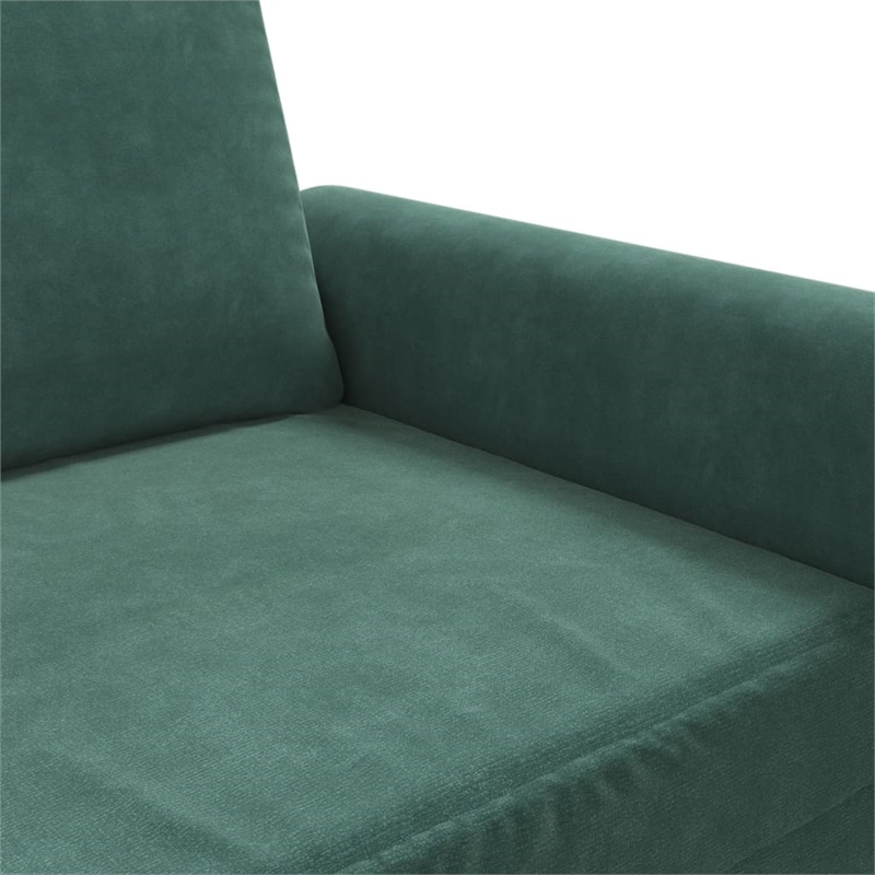 Vidaxl Metal 2-Seater Sofa in Dark Green Polyester Velvet