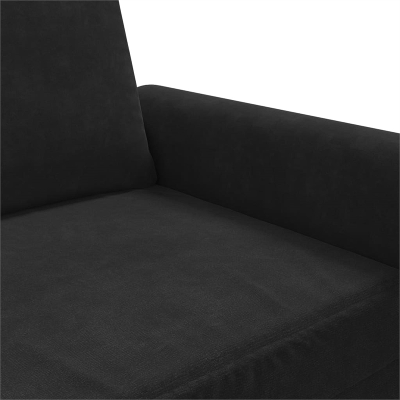 Vidaxl Metal 2-Seater Sofa in Black Velvet