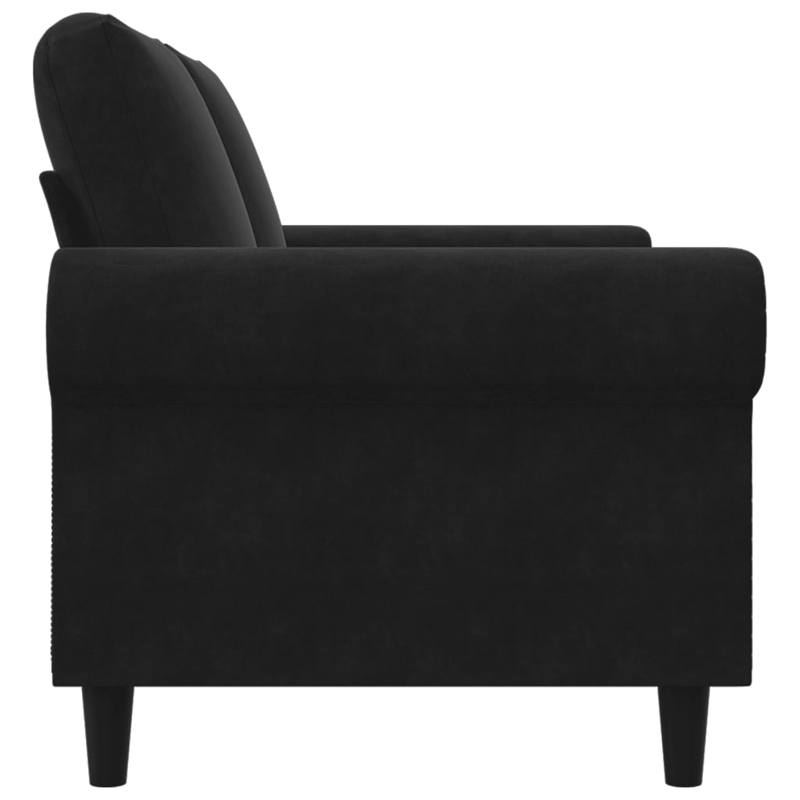 Vidaxl Metal 2-Seater Sofa in Black Velvet