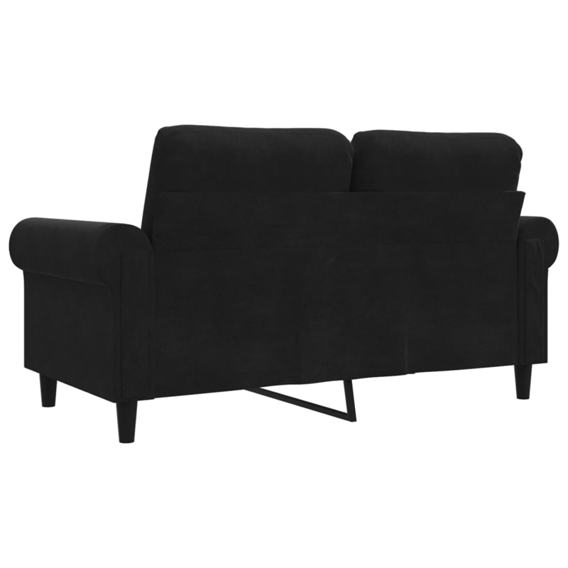 Vidaxl Metal 2-Seater Sofa in Black Velvet
