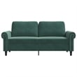 Vidaxl Metal 2-Seater Sofa in Dark Green Polyester