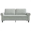 Vidaxl Metal 2-Seater Sofa in Light Gray Polyester