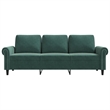 Vidaxl Metal 3-Seater Sofa in Dark Green Velvet