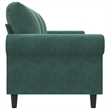 Vidaxl Metal 3-Seater Sofa in Dark Green Velvet