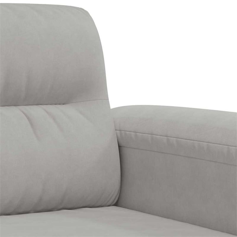 Vidaxl Single Sofa Chair in Light Grey Microfiber