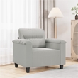 Vidaxl Single Sofa Chair in Light Grey Microfiber