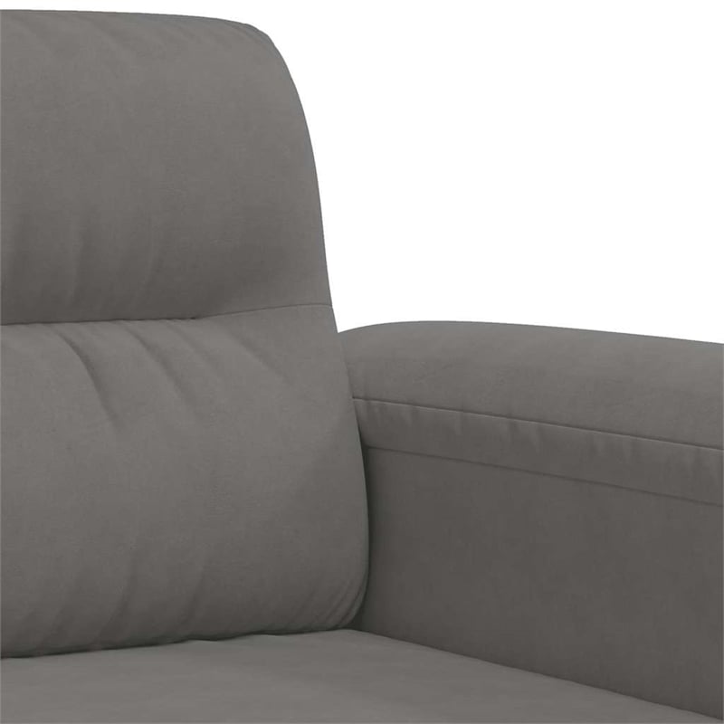 Vidaxl 2-Seater Sofa in Dark Grey Microfiber Fabric