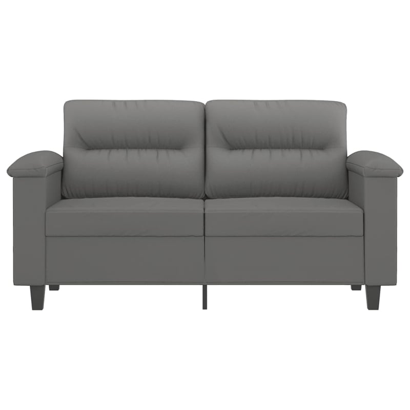 Vidaxl 2-Seater Sofa in Dark Grey Microfiber Fabric