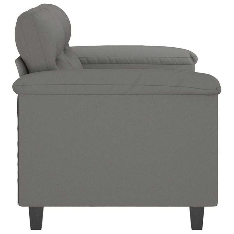 Vidaxl 2-Seater Sofa in Dark Grey Microfiber Fabric