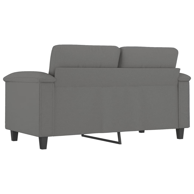 Vidaxl 2-Seater Sofa in Dark Grey Microfiber Fabric