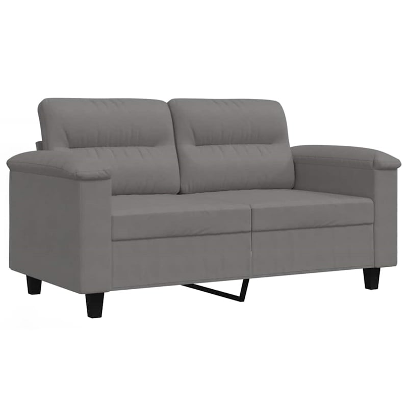 Vidaxl 2-Seater Sofa in Dark Grey Microfiber Fabric