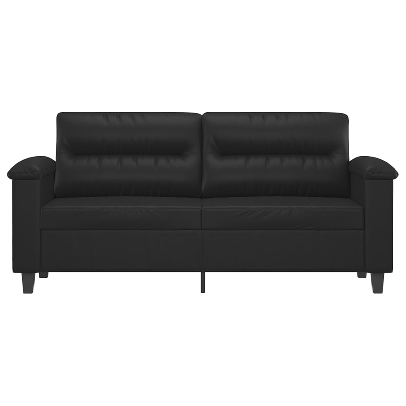Vidaxl 2-Seater Sofa in Black Faux Leather