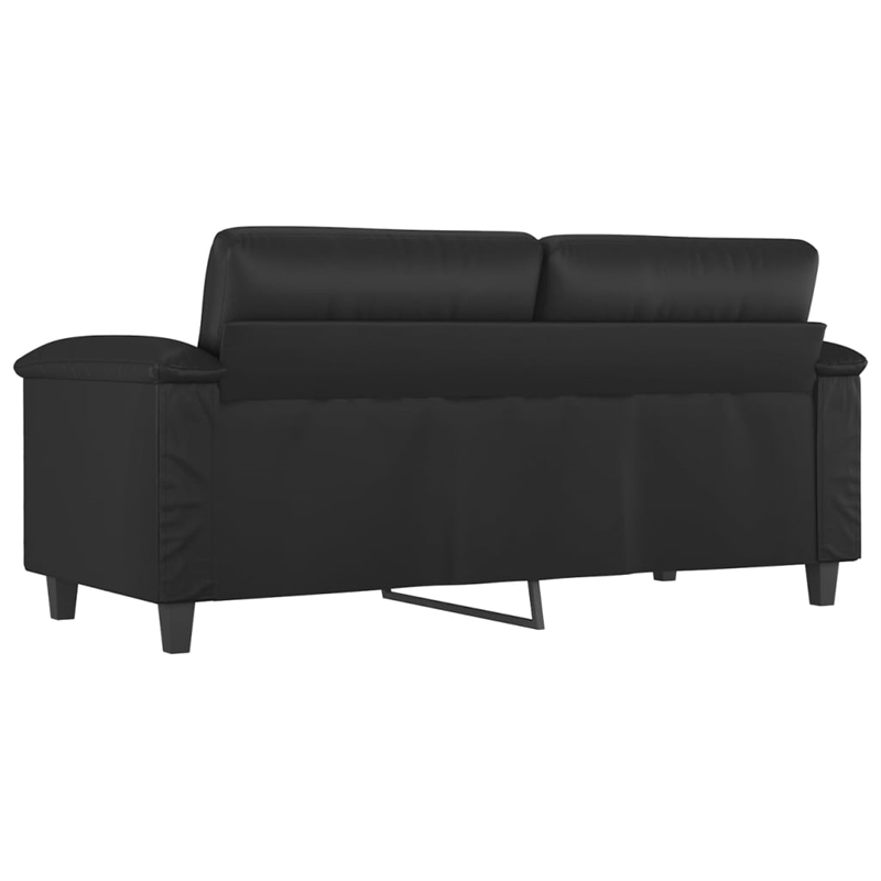 Vidaxl 2-Seater Sofa in Black Faux Leather