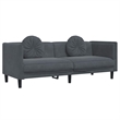 Vidaxl Sofa in Dark Grey Polyester Velvet